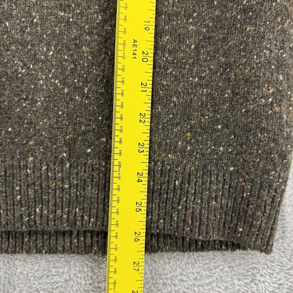 Brooks Brothers Red Fleece Sweater Mens L Green Wool Blend Shawl Collar 1/4 Zip - Picture 9 of 12